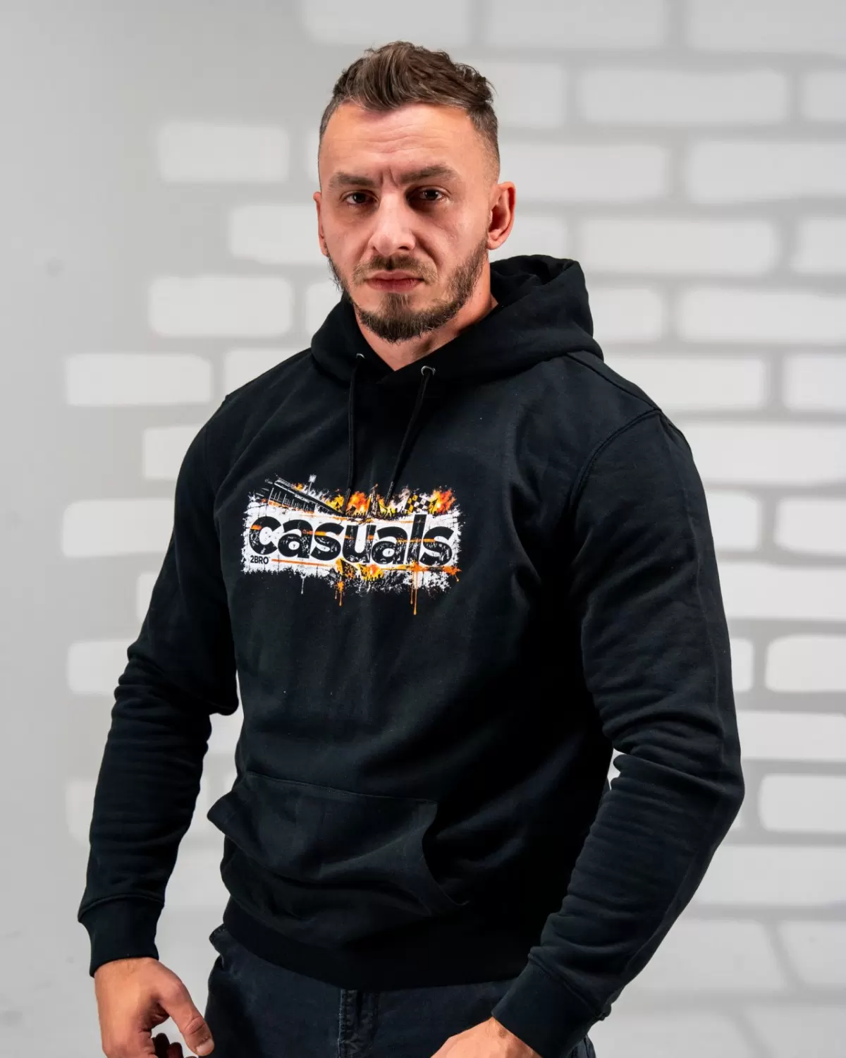 CASUALS - 2BRO - HOODIE - BLACK - 7