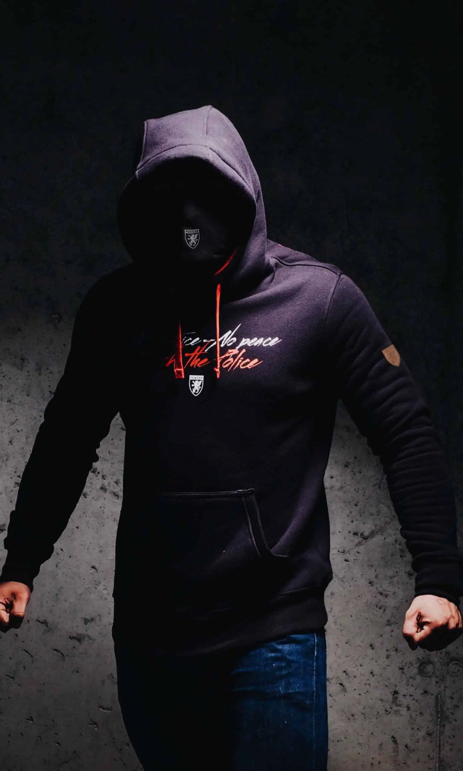 PG WEAR - No Justice - No Peace - BLACK - DUKSERICA (Mask) - 2