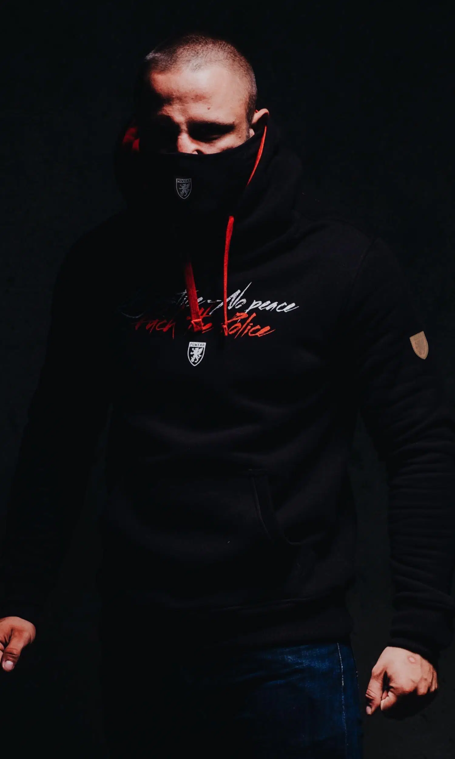 PG WEAR - No Justice - No Peace - BLACK - DUKSERICA (Mask) - 3