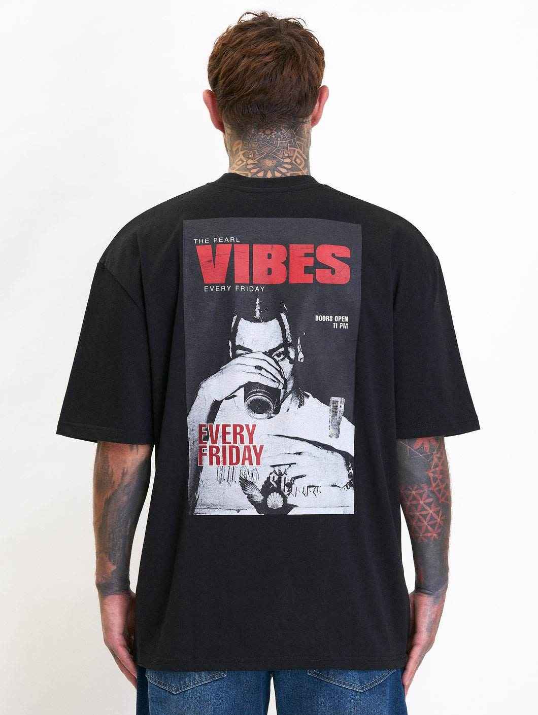 Whoshotya - Vibes - BLACK - Majica - Oversize