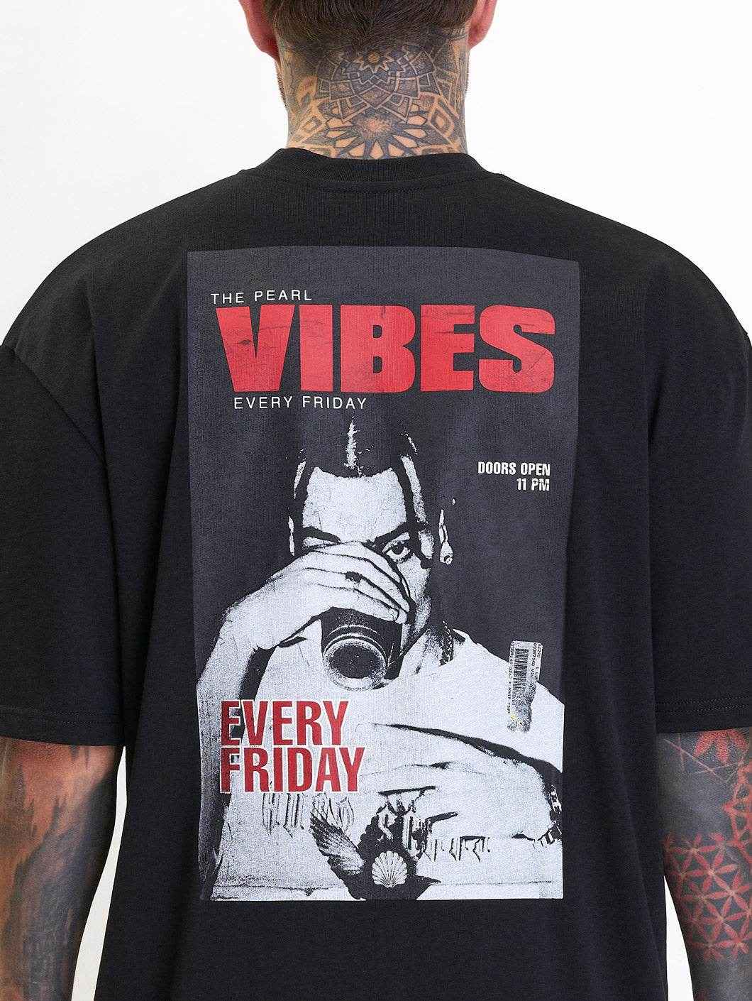 Whoshotya - Vibes - BLACK - Majica - Oversize - 2