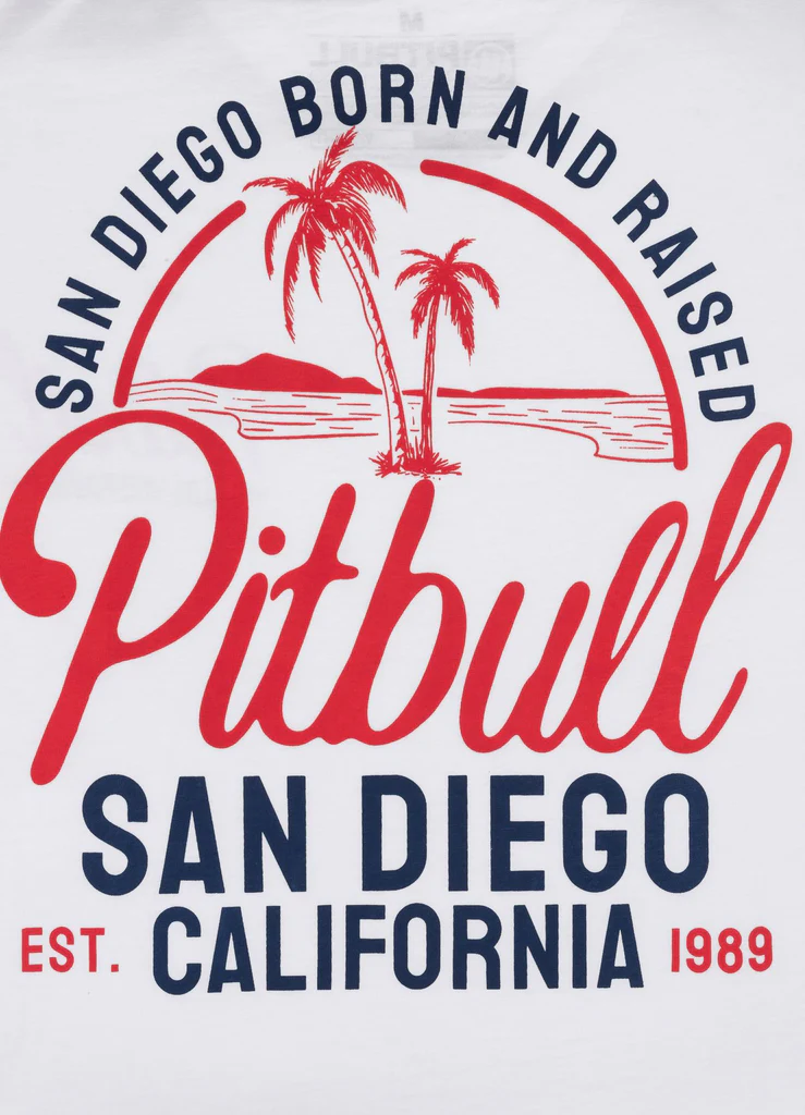 Pitbull - SAN DIEGO BORN - WHITE - Majica - 6