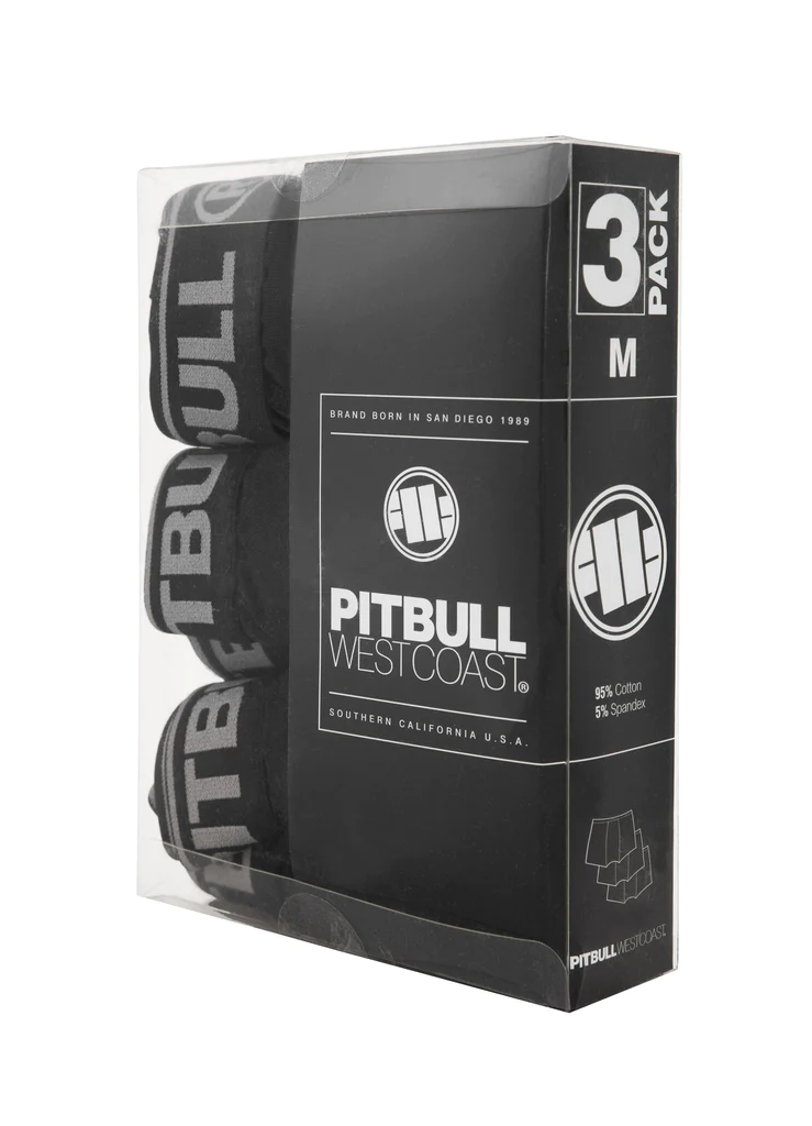 Pitbull - Boxer Shorts VI 3pack - Black - Bokserice - 4