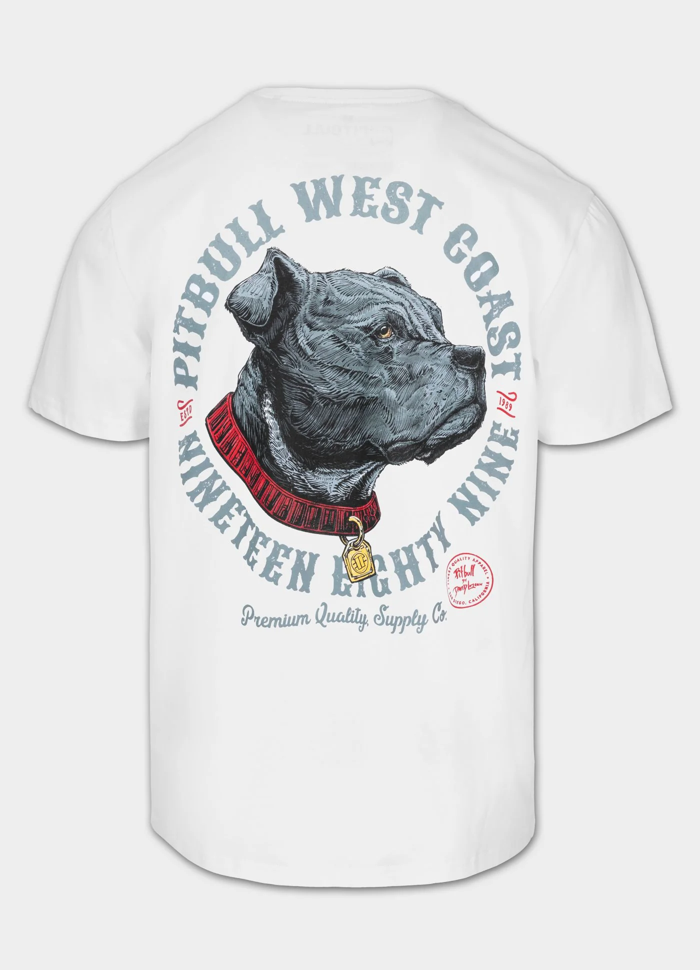Pitbull - STRENGTH & RESPECT - WHITE - Majica